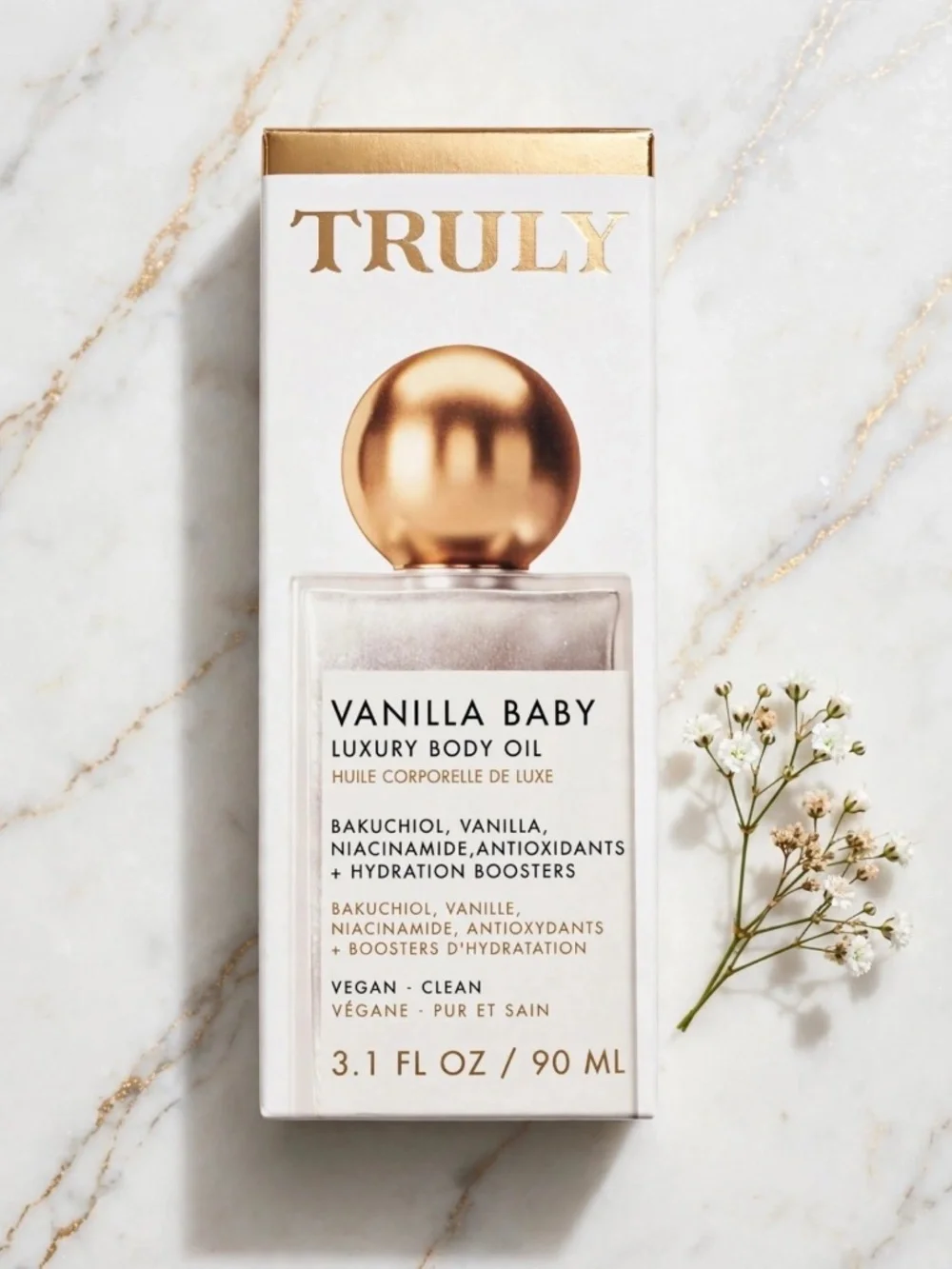 TRULY Vanilla Baby Luxury Body Oil 3.1oz / 90ml